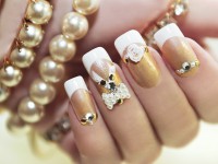 Pearl French manicure.